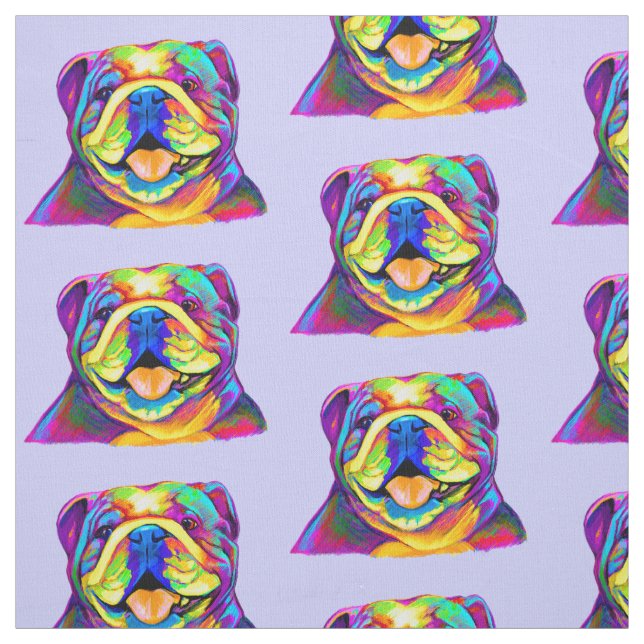 Tela Bulldog en colores (Retal)