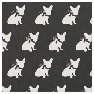 Tela Bulldog francés francés Perro Silhouette Mascota F