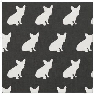 Tela Bulldog francés francés Perro Silhouette Mascota F