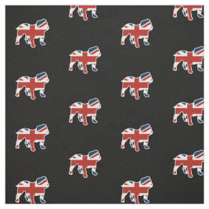 Tela Bulldog inglés en la bandera de Union Jack