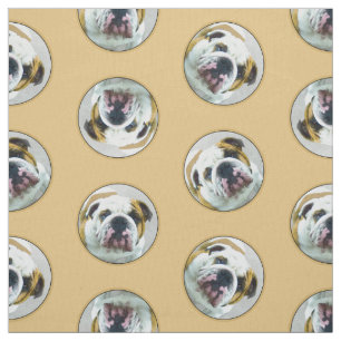 Tela Bulldog Pintura de arte de perro Mascota inglés ro