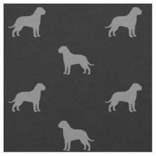 Tela Bullmastiff Perro de raza siluetas estampadas