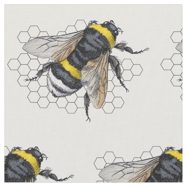Tela Bumble Bee Fabric (De cerca)