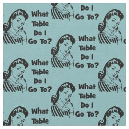 Tela Bunco Funny Blue Retro ¿A Qué Mesa Voy?