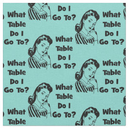 Tela Bunco Gracioso Blue Retro ¿A Qué Mesa Voy?