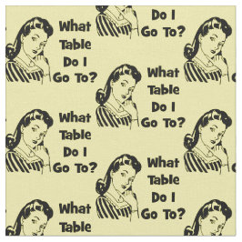 Tela Bunco Gracioso Retro ¿A Qué Mesa Voy?