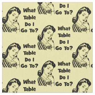 Tela Bunco Gracioso Retro ¿A Qué Mesa Voy?
