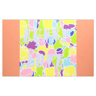 Tela Bunny Love colores claros casi pastel