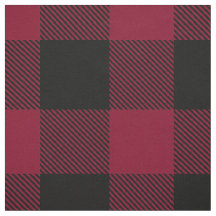 Burgundy Black XXL Buffalo Check Tartán