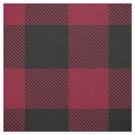 Tela Burgundy Black XXL Buffalo Check Tartán