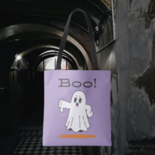 Tela ¡Buu! Bolso divertido de Halloween con fantasma ad