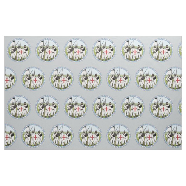 Tela Caballeros templarios medievales ("Cuarto gordo" (fat quarter))