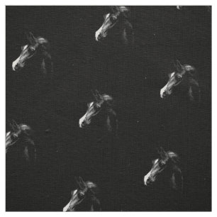 Tela Caballo árabe negro clásico y con clase