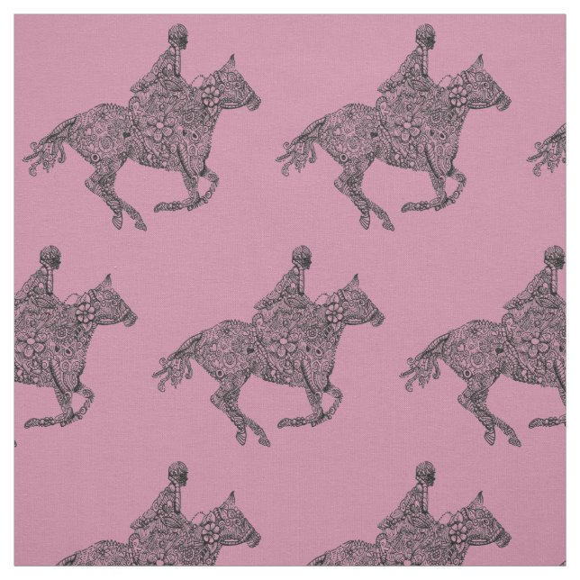 Tela Caballo de arte Doodle (Retal)