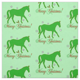 Tela Caballo en Felices Navidad de la silueta