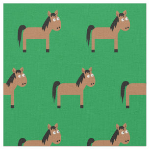 Tela Caballo Lindo Niño Bebé Guardería Verde