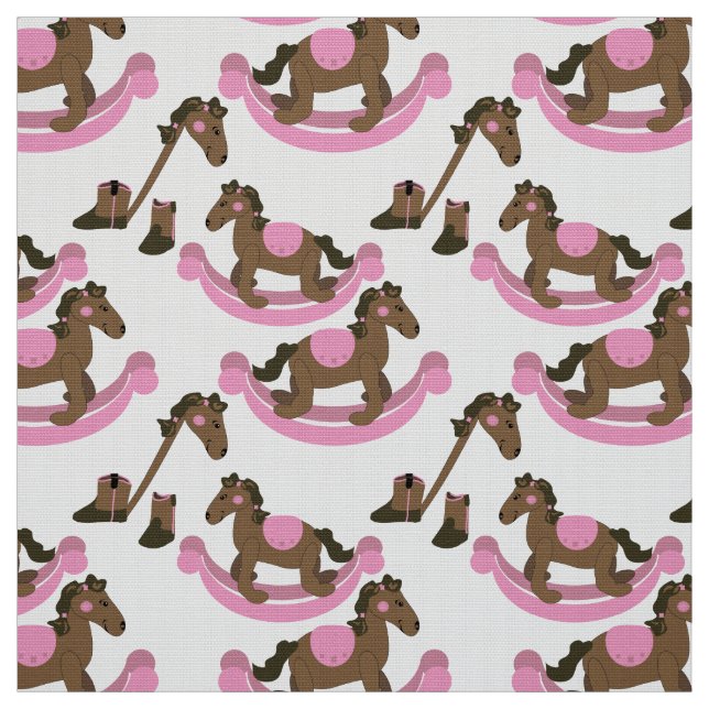 Tela Caballo rosado de moscas de bebé (Retal)