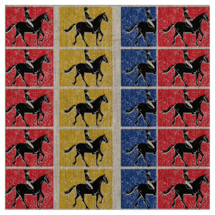 Tela Caballo y jinete ingleses