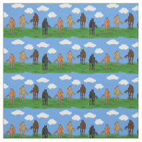 Caballos con nubes de Ilustracion estampados