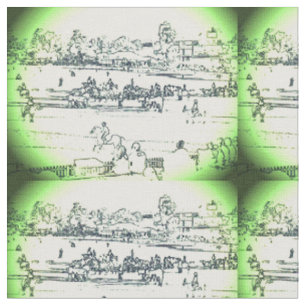 Tela Caballos en Royal Show Perth Cotton Fabric