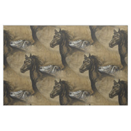 Tela Caballos enamorados Pintando acuarela J.Korp