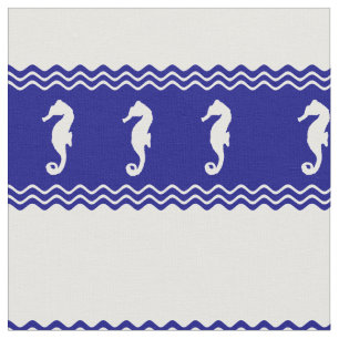 Tela Caballos marinos marinos blancos del océano azul c