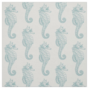 Tela Caballos tropicales de mar, patrón de caballito de