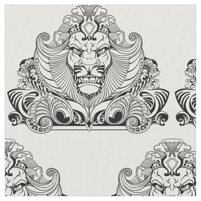 Tela cabeza del león (De cerca)