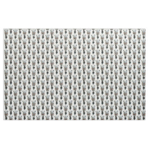 Tela cabezas de cebra en blanco