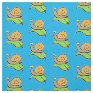 Tela Caca, caracol feliz en un ilustracion personalizad