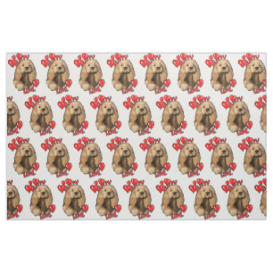 Tela Cachorro amor Cocker Spaniel Fabric