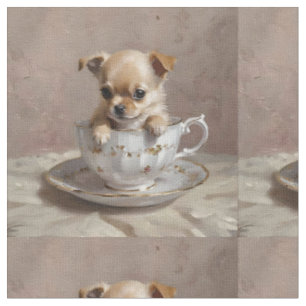 Tela cachorro de Chihuahua en taza Aceite Pintura,