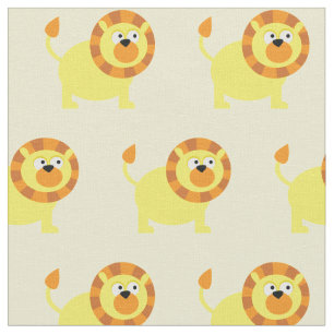 Tela Cachorro de León Adorable Guardería Amarillo Gato 