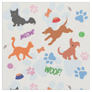 Tela Cachorros y gatitos