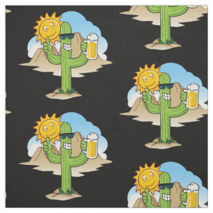Tela Cactus con cerveza