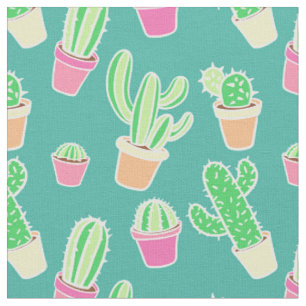 Tela Cactus de neón de la acuarela en modelo de los