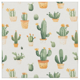 Tela Cactus pulido en blanco