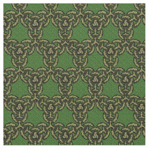 Tela Cadena céltica del dragón en verde oscuro