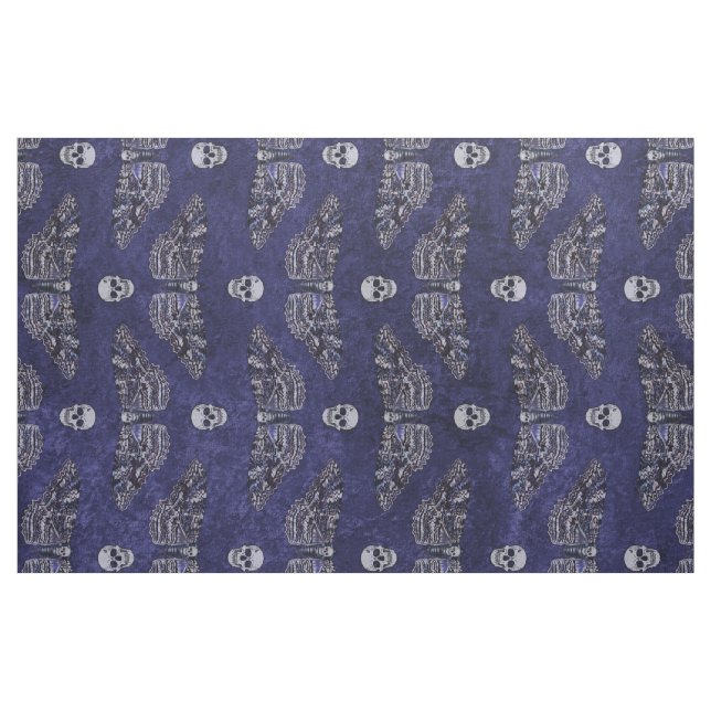 Tela Caer en la muerte de Moth y Skulls ("Cuarto gordo" (fat quarter))