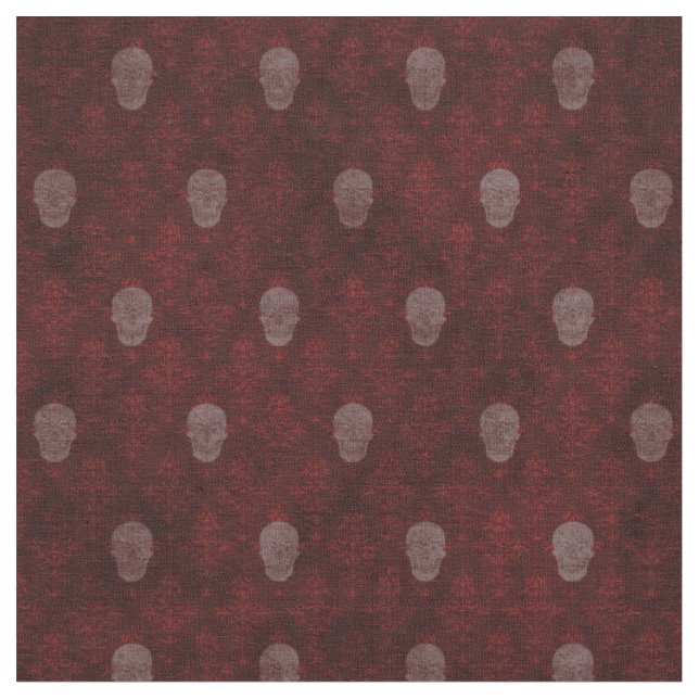 Tela Caer en rojo las Skulls victorianas (De cerca)