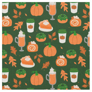 Tela café de calabaza verde oscuro