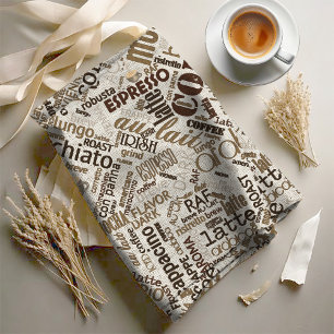Tela Café en Burlap Word Cloud Brown ID283