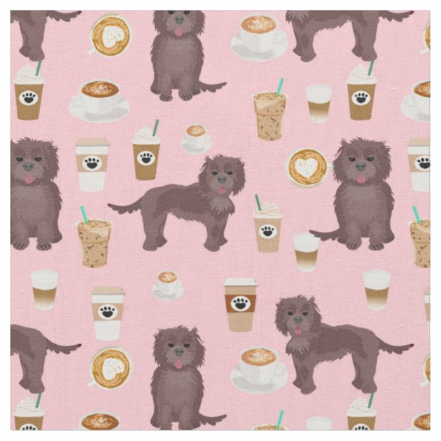Tela Cafés rosados de perro de cacao (De cerca)