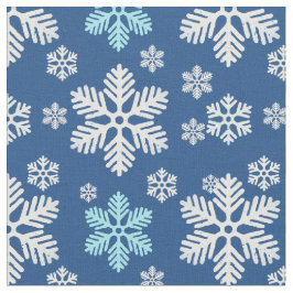 Tela Caída de Copos de Nieve Patterado Azul
