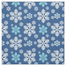 Tela Caída de Copos de Nieve Patterado Azul