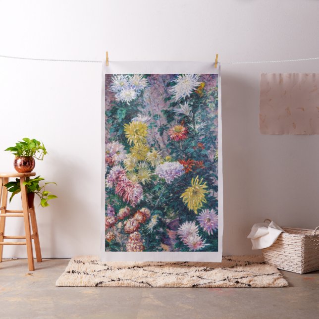 Tela Caillebotte - Crisantemo blanco y amarillo (In Situ)