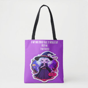 Tela Calabaza de bruja suave si mi bolso pudiera hablar
