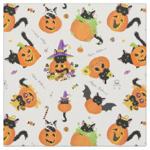 Calabaza de gato negro de Halloween