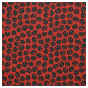 Tela Calabaza Roja Feliz Halloween Moderno