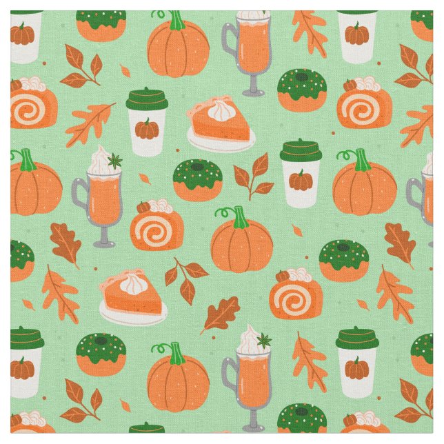 Tela calabaza spp. café verde pastel (De cerca)